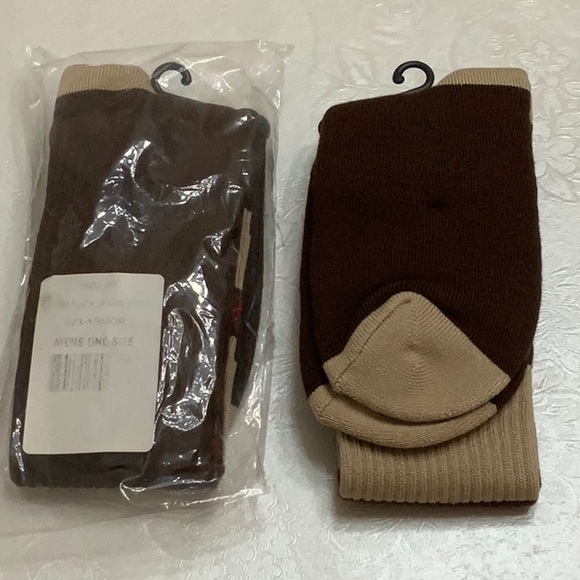 Spyder Men’s Crew Sock- Brown/Tan (2 pair) - Picture 2 of 7